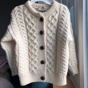 Carraigdonn merino wool kids Aran sweater S 🇮🇪